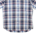 TOMMY HILFIGER Mens Blue & White Check Shirt L Button-Down Cotton Casual Summer
