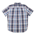 TOMMY HILFIGER Mens Blue & White Check Shirt L Button-Down Cotton Casual Summer