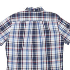 TOMMY HILFIGER Mens Blue & White Check Shirt L Button-Down Cotton Casual Summer