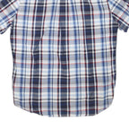 TOMMY HILFIGER Mens Blue & White Check Shirt L Button-Down Cotton Casual Summer