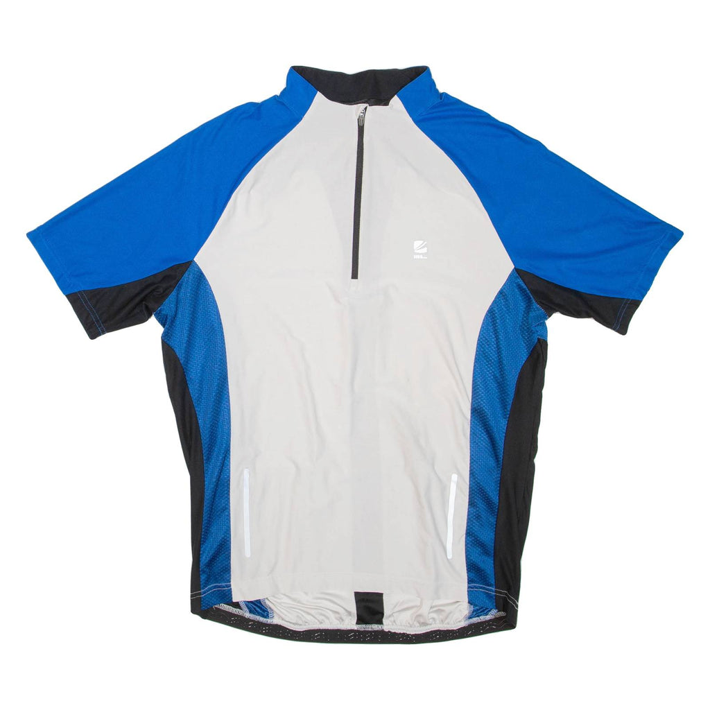 INEC Cycling Mens T-Shirt Blue 1/4 Zip L