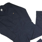 DICKIES Mens Navy Blue Cotton Blend Dungarees XL W32 L14 Workwear Relaxed Fit