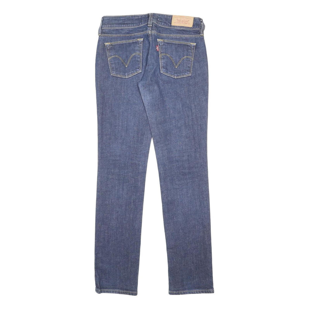 LEVI'S 571 Womens Jeans Blue Slim Skinny Denim Raw W28 L30 Classic Fit