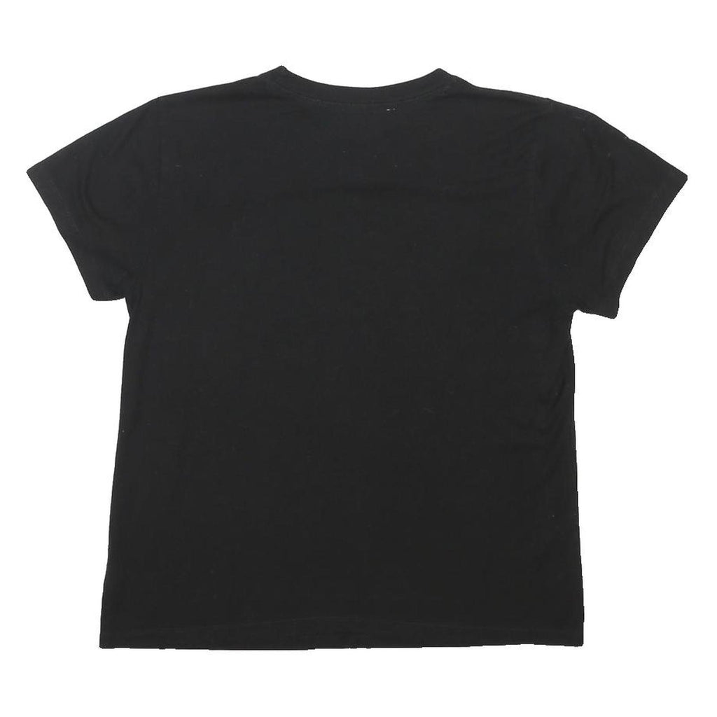 CHAMPION Womens Black Graphic T-Shirt S Short Sleeve Crew Neck Logo Print