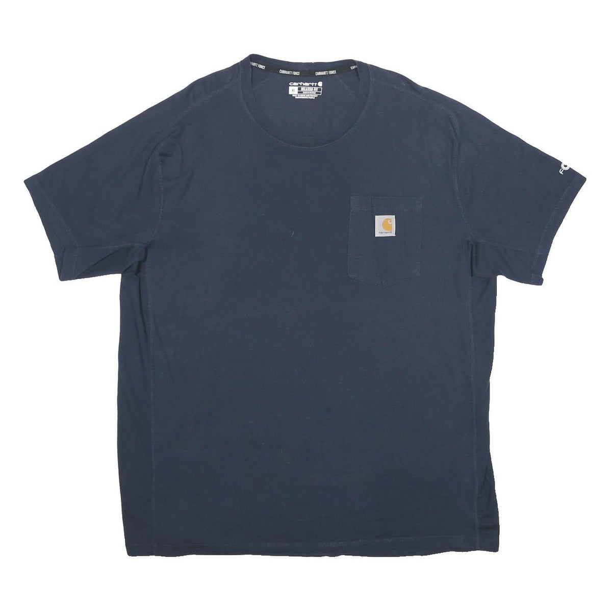 CARHARTT Mens Blue Pocket T-Shirt XL Short Sleeve Crew Neck Cotton Workwear
