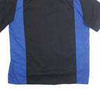 DICKIES Mens Black & Blue Cotton Shirt 2XL Workwear Button Short Sleeve