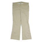 DICKIES Womens Beige Cotton Blend Regular Straight Trousers W35 L30 Workwear