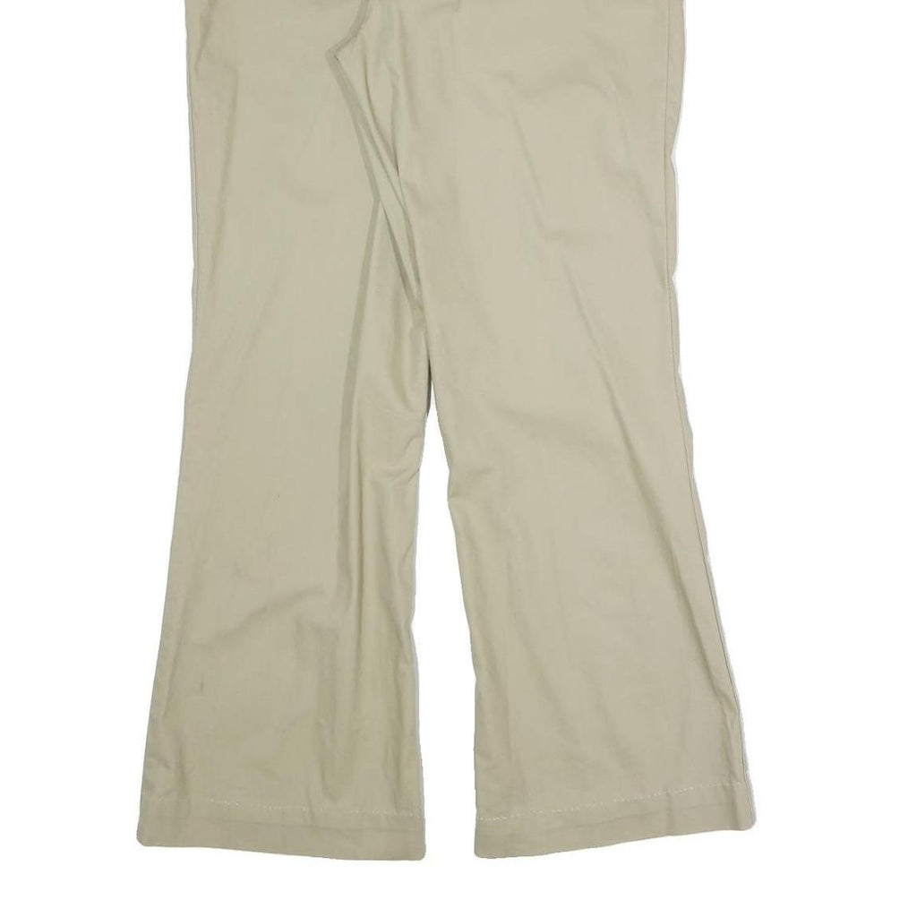 DICKIES Womens Beige Cotton Blend Regular Straight Trousers W35 L30 Workwear