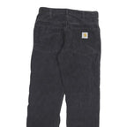 CARHARTT Mens Cotton Blend Black Regular Straight Trousers W29 L32 Workwear
