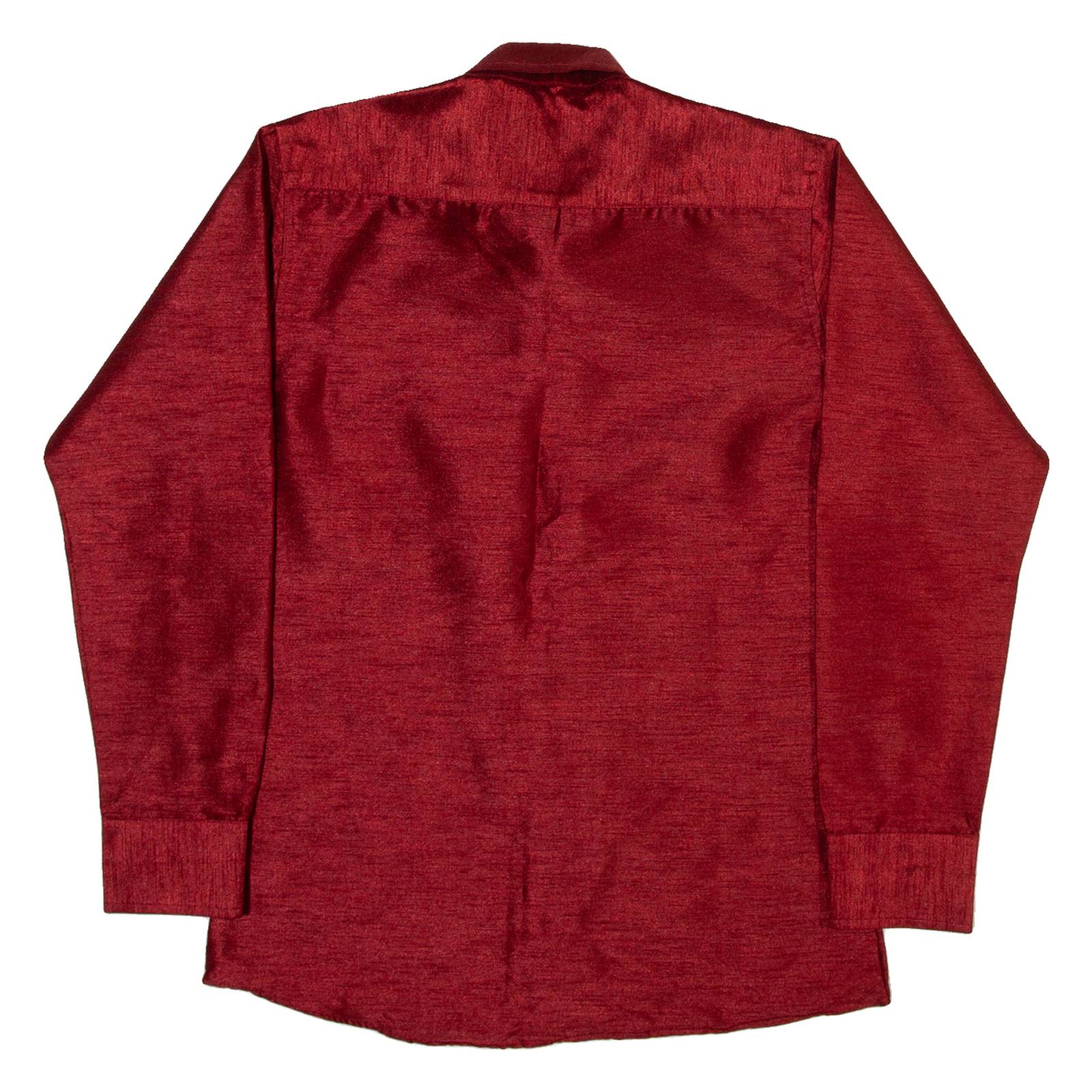 AMAZON Mens Plain Shirt Red Long Sleeve S