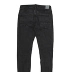 BENCH Mens Slim Black Jeans Denim W32 L34 Stylish Zip Closure Stretch Fit