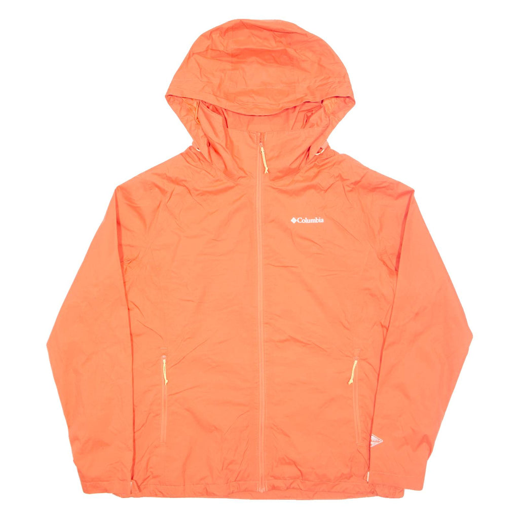 COLUMBIA Lightweight Womens Jacket Orange Hooded XL