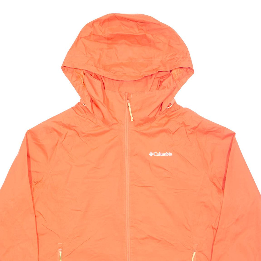 COLUMBIA Lightweight Womens Jacket Orange Hooded XL
