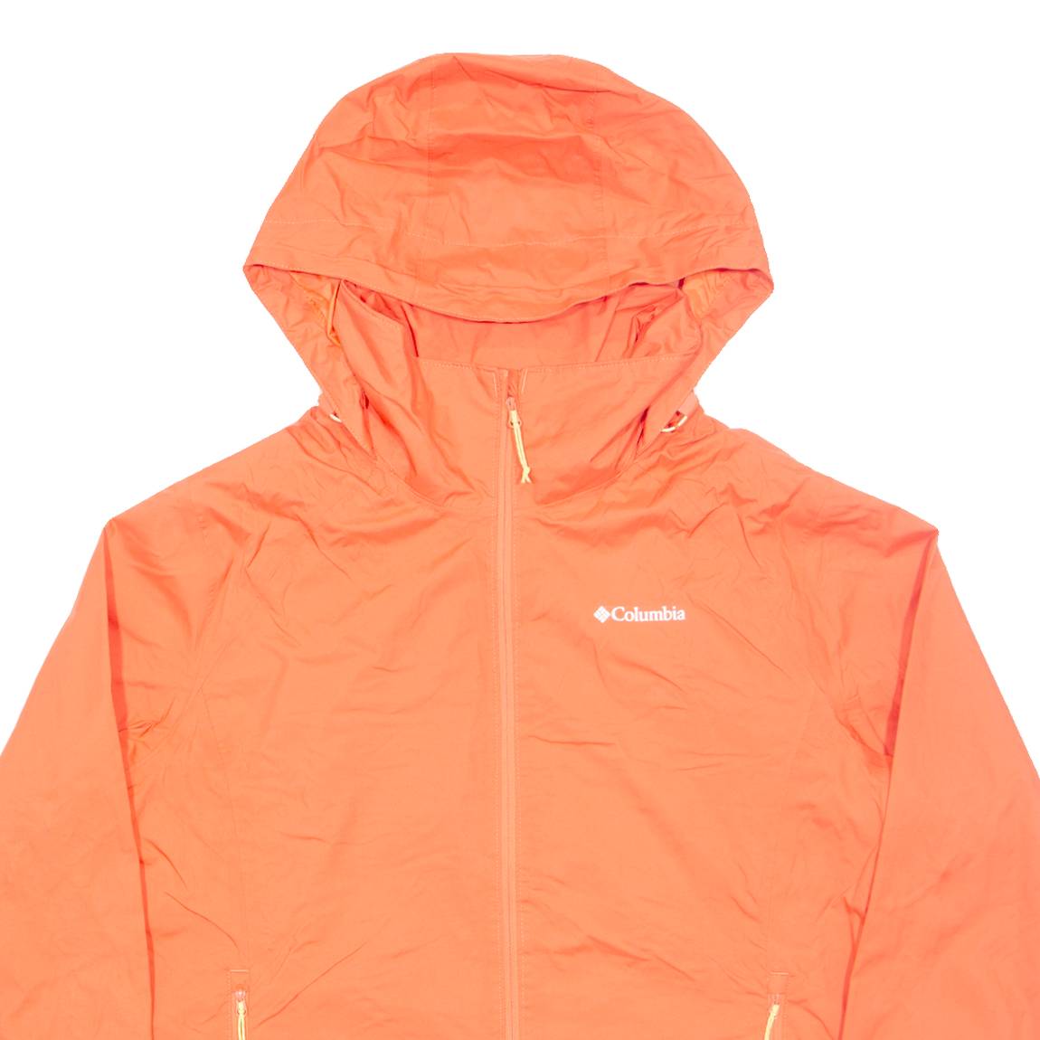 COLUMBIA Lightweight Womens Jacket Orange Hooded XL