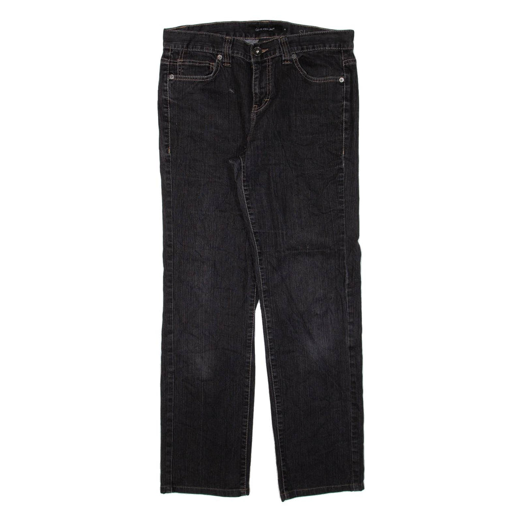 CALVIN KLEIN JEANS Womens Jeans Black Slim Straight W32 L28
