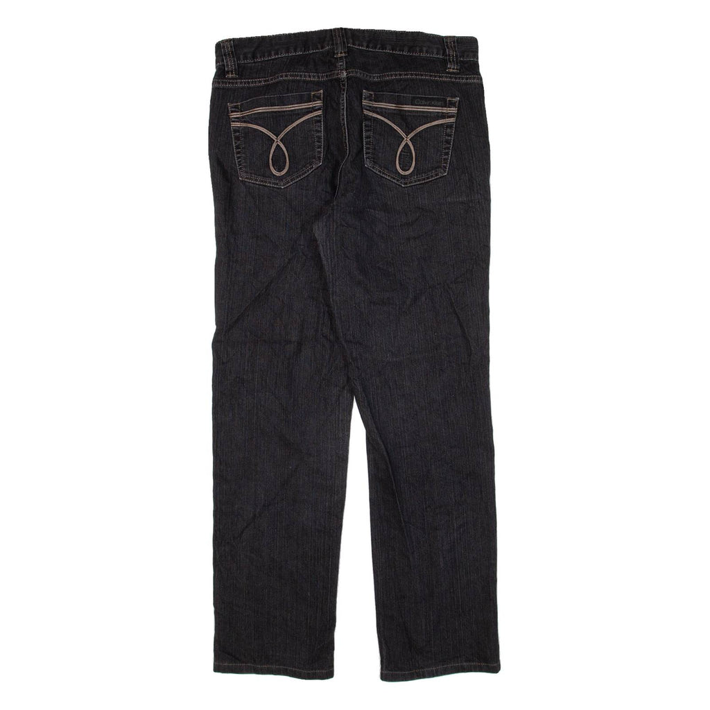 CALVIN KLEIN JEANS Womens Jeans Black Slim Straight W32 L28