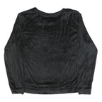 JUICY COUTURE Womens Black Crystal Logo Crew Neck M Plush Sweatshirt