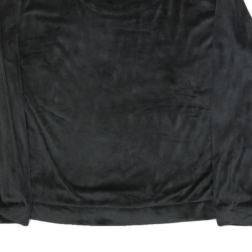 JUICY COUTURE Womens Black Crystal Logo Crew Neck M Plush Sweatshirt