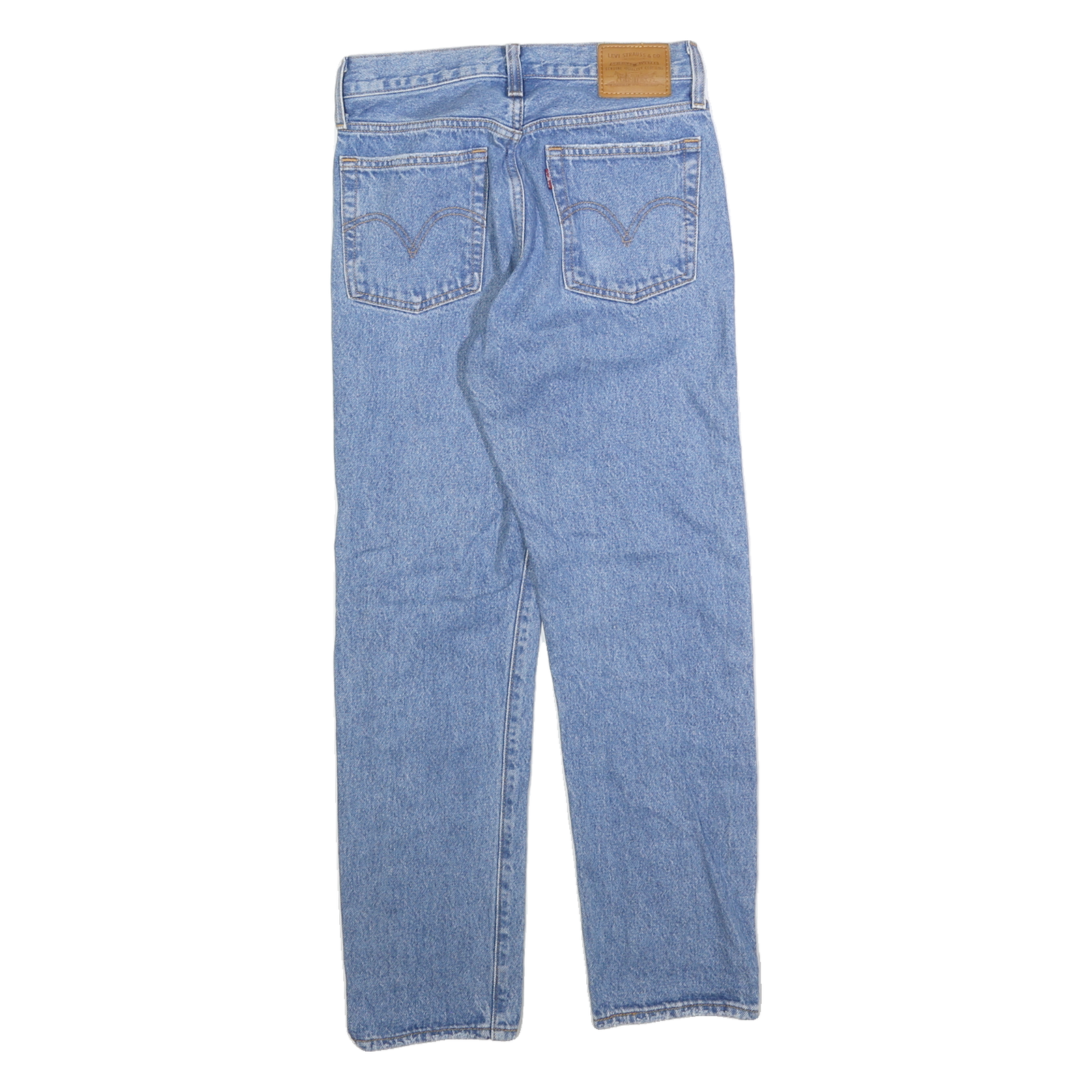 LEVI'S Womens Regular Fit Blue Denim Straight Leg Jeans W25 L28 Classic Cotton