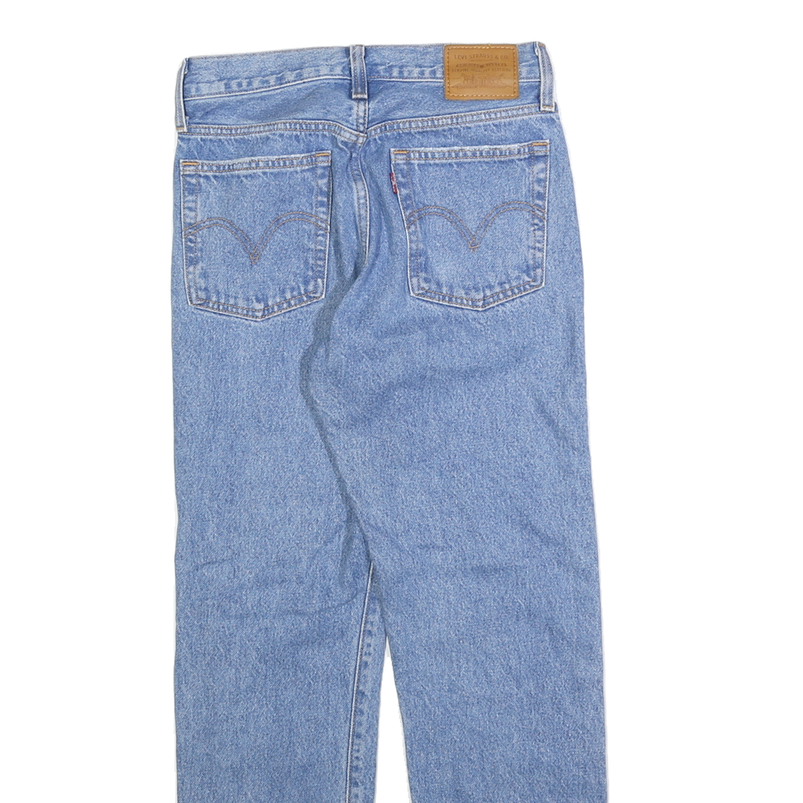 LEVI'S Womens Regular Fit Blue Denim Straight Leg Jeans W25 L28 Classic Cotton