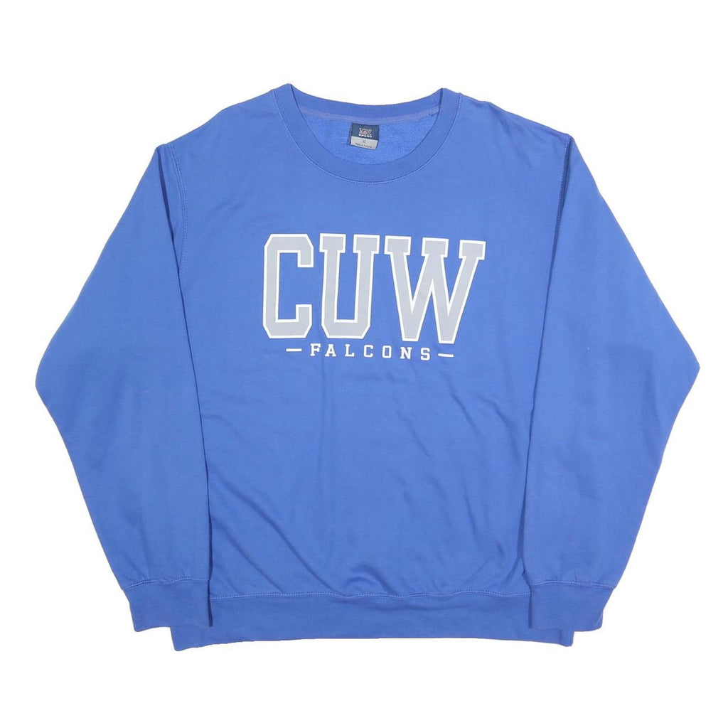 MV SPORT Mens Blue CUW Falcons Crew Neck XL Cotton Blend Sweatshirt Casual
