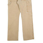 DICKIES Mens Cotton Blend Beige Regular Fit Straight Leg Trousers W32 L32