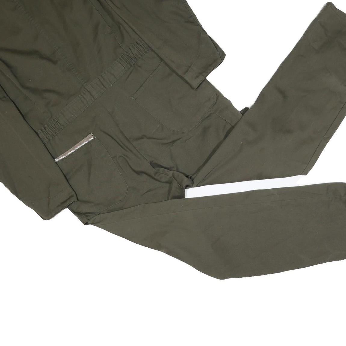 DICKIES Mens Green Cotton Blend Dungarees Classic Regular XL W38 L29 Workwear