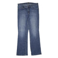 TRU LUXI JEANS Womens Blue Regular Fit Bootcut Denim W36 L33 Embellished Pockets