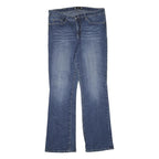 TRU LUXI JEANS Womens Blue Regular Fit Bootcut Denim W36 L33 Embellished Pockets