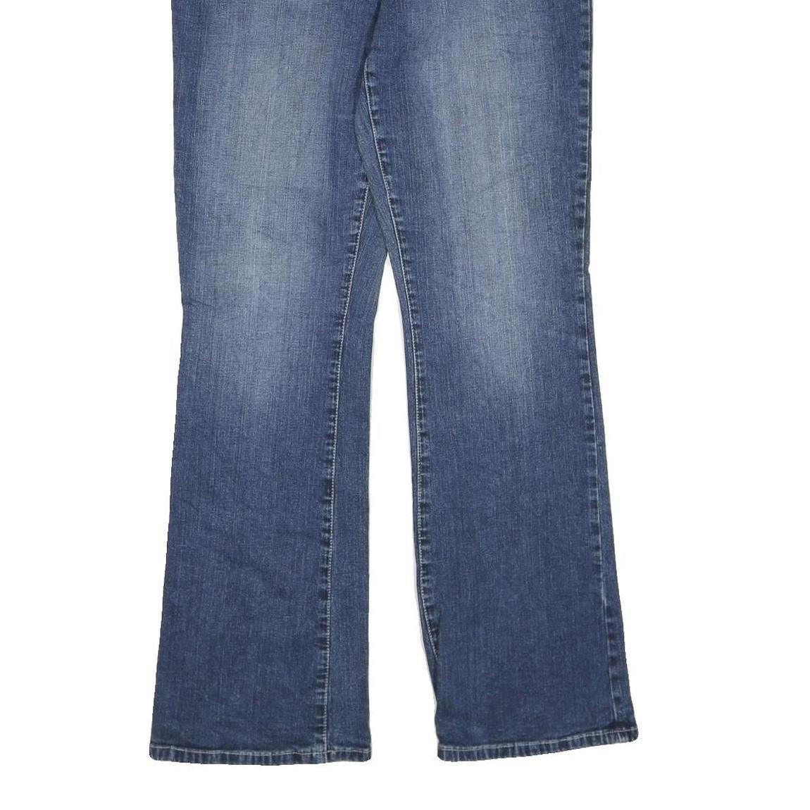 TRU LUXI JEANS Womens Blue Regular Fit Bootcut Denim W36 L33 Embellished Pockets