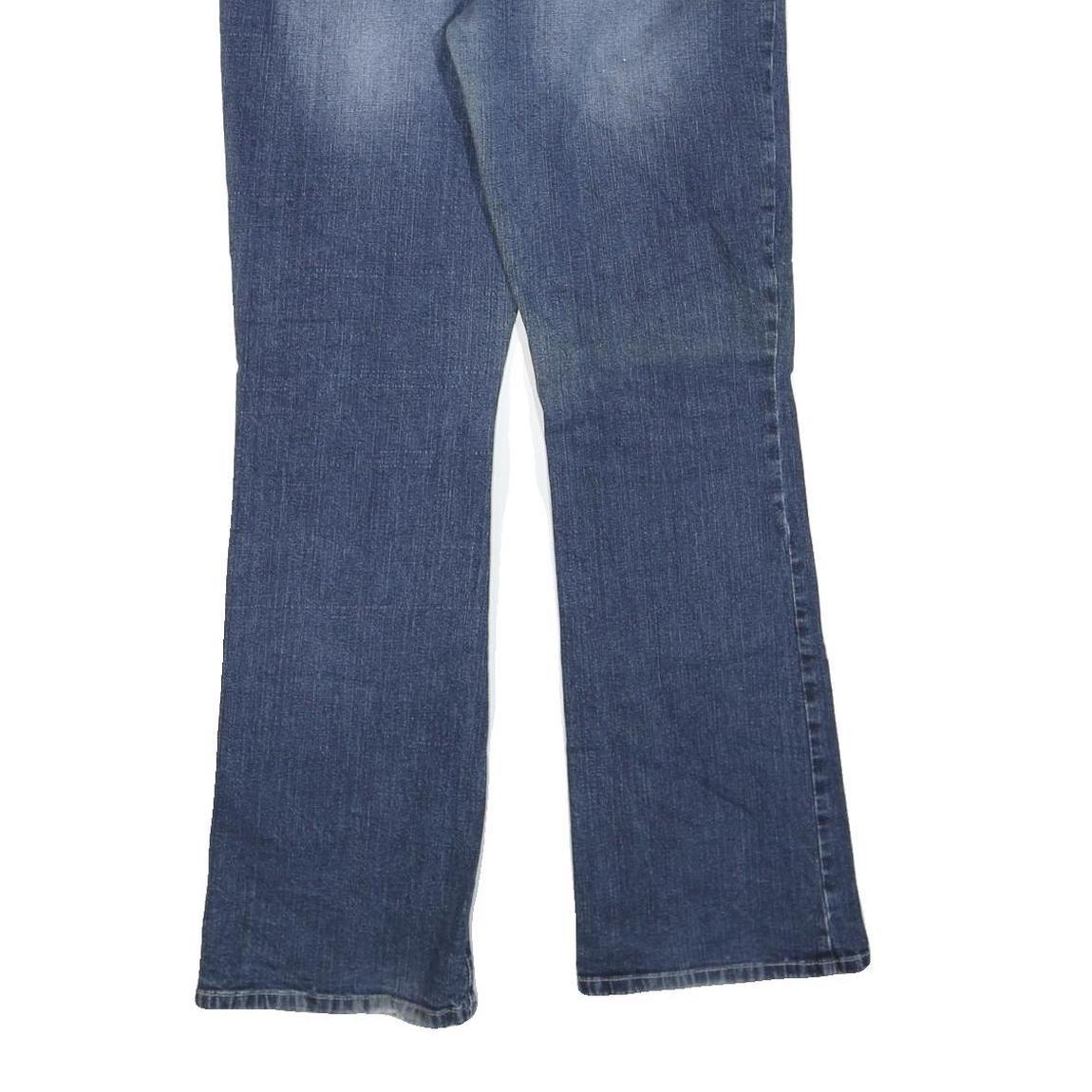 TRU LUXI JEANS Womens Blue Regular Fit Bootcut Denim W36 L33 Embellished Pockets