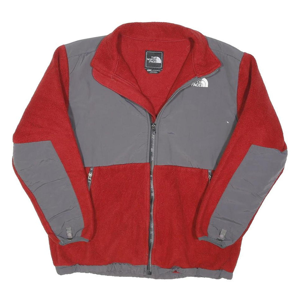 THE NORTH FACE Boys Red & Grey Windbreaker Jacket XL Polyester Blend Zip Outdoor