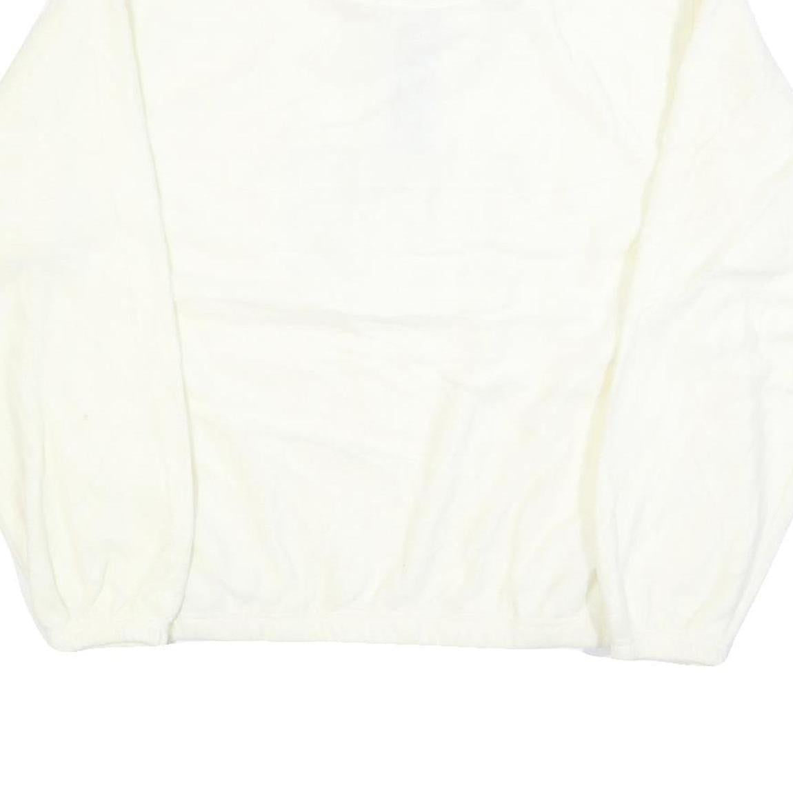 SIERRA PACIFIC Mens White Jumper Plain Crew Neck Basic Knit M Pullover Soft