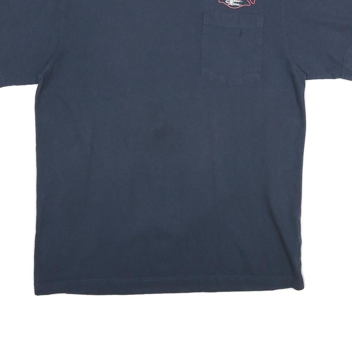 CARHARTT Mens Navy Blue Williams Fire Graphic T-Shirt M Short Sleeve Crew Neck