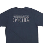 CARHARTT Mens Navy Blue Williams Fire Graphic T-Shirt M Short Sleeve Crew Neck