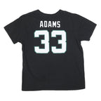 FANATICS Mens Black New York Jets 33 Adams Graphic T-Shirt XL Short Sleeve Crew