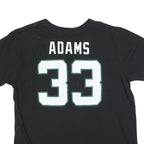 FANATICS Mens Black New York Jets 33 Adams Graphic T-Shirt XL Short Sleeve Crew