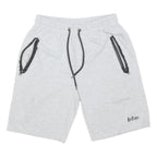 LEE COOPER Mens Shorts Light Grey Casual Cotton Blend M W26 Drawstring Waist