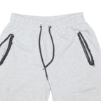 LEE COOPER Mens Shorts Light Grey Casual Cotton Blend M W26 Drawstring Waist