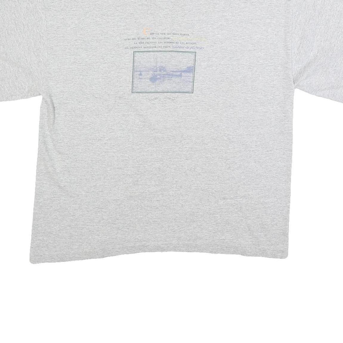 SAN FRANCISCO Womens Grey L Graphic T-Shirt Short Sleeve Crew Neck Cotton Blend