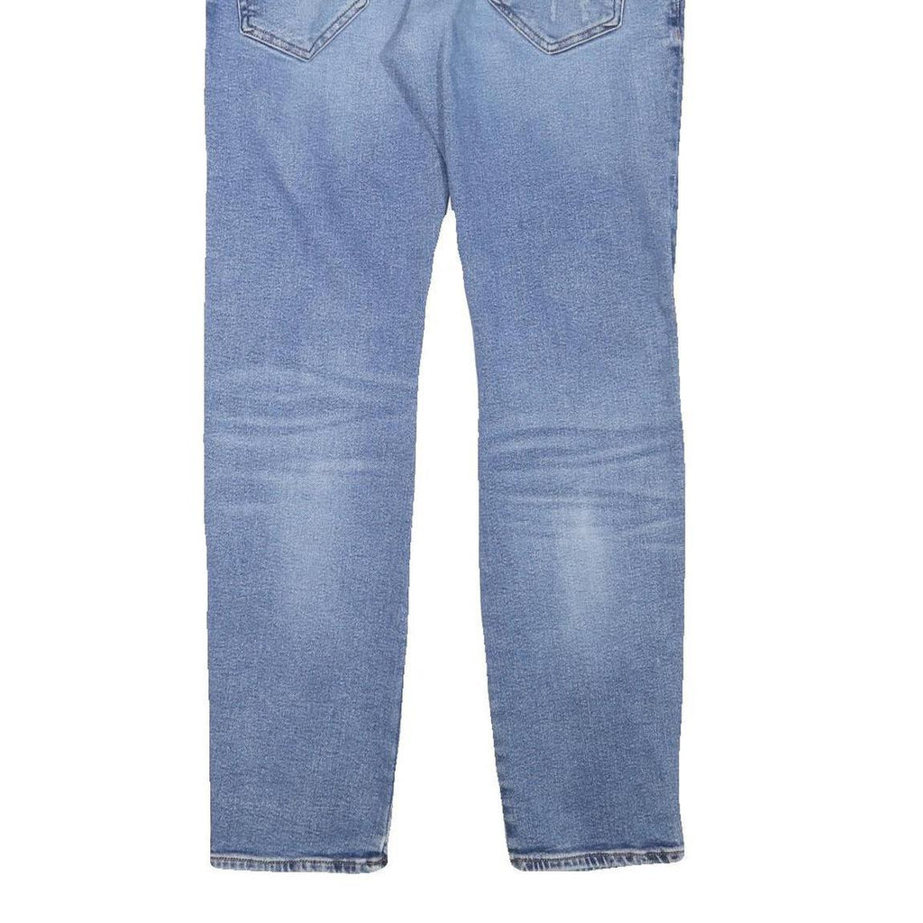 GUESS Mens Slim Blue Denim Jeans W33 L31 Distressed Cotton Blend Button Closure