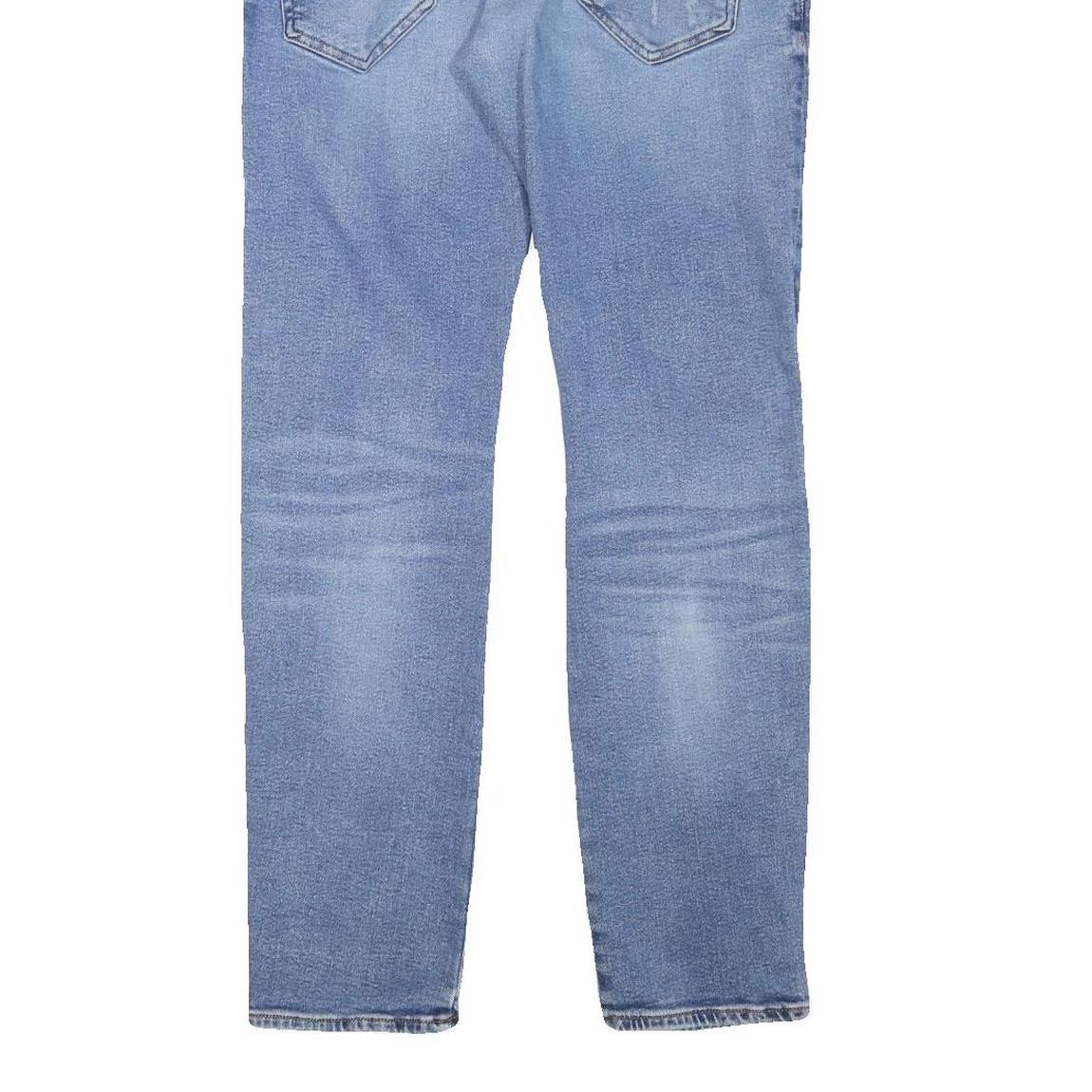 GUESS Mens Slim Blue Denim Jeans W33 L31 Distressed Cotton Blend Button Closure