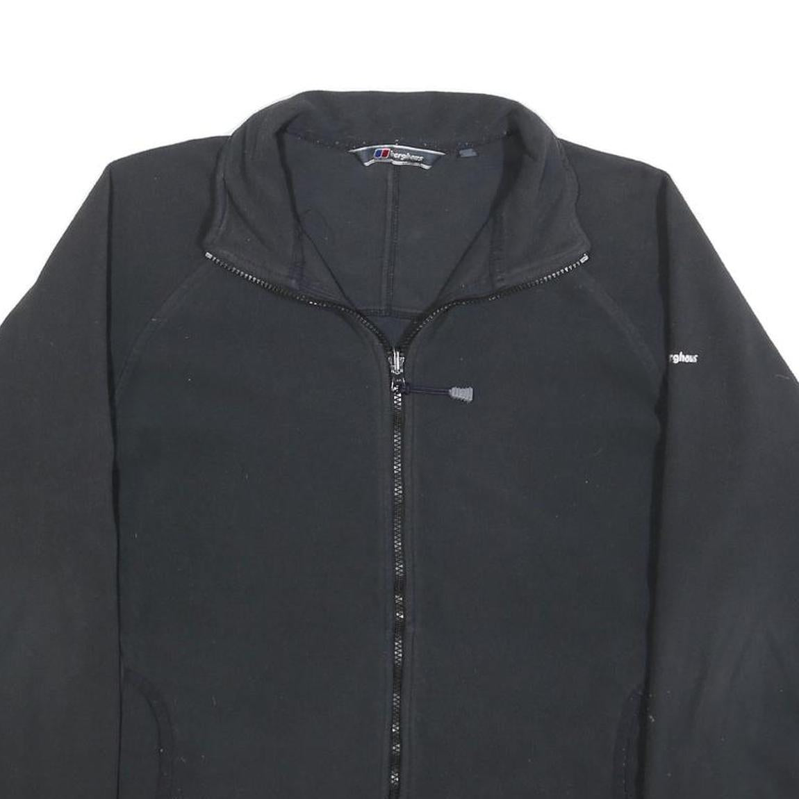 BERGHAUS Womens Black Zip Jacket L Polyester Fleece Casual Outdoor Lightweight