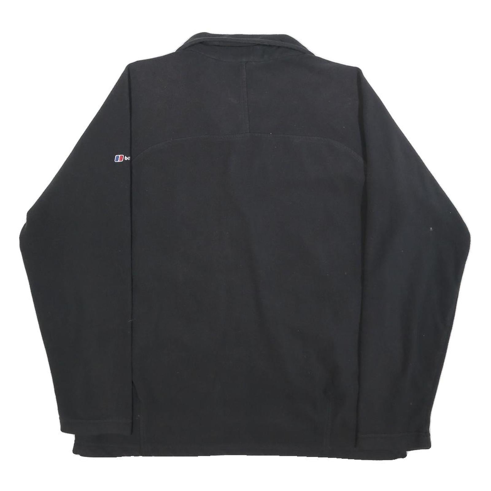 BERGHAUS Womens Black Zip Jacket L Polyester Fleece Casual Outdoor Lightweight