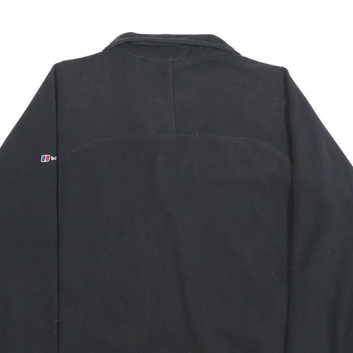 BERGHAUS Womens Black Zip Jacket L Polyester Fleece Casual Outdoor Lightweight