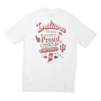 CHAMPION Mens White Indiana Hoosiers Graphic T-Shirt M Short Sleeve Crew Neck
