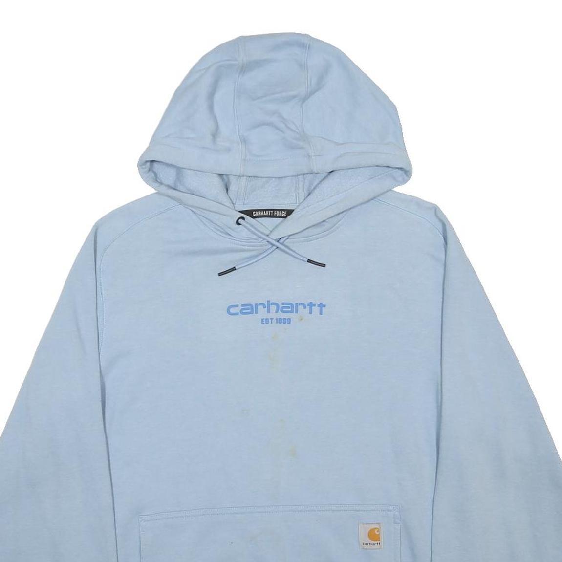 CARHARTT Mens Blue Hoodie M Cotton Blend Pullover Sweatshirt Casual