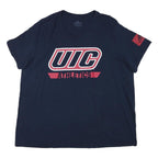 ADIDAS Mens Navy Blue UIC Athletics Graphic T-Shirt 2XL Short Sleeve Crew Neck