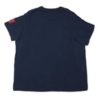 ADIDAS Mens Navy Blue UIC Athletics Graphic T-Shirt 2XL Short Sleeve Crew Neck