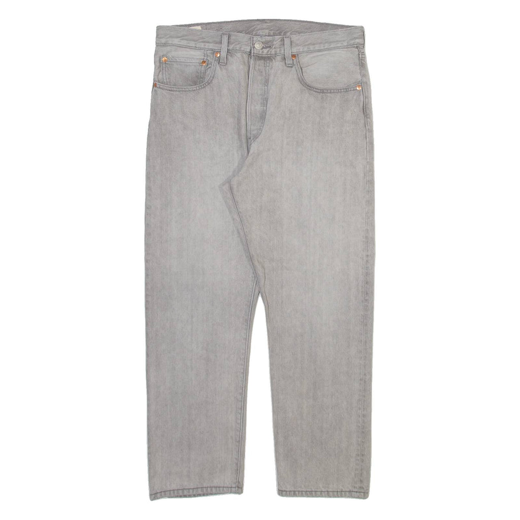LEVI'S 501 BIG E Jeans Womens Grey Regular Straight Stone Wash W30 L26